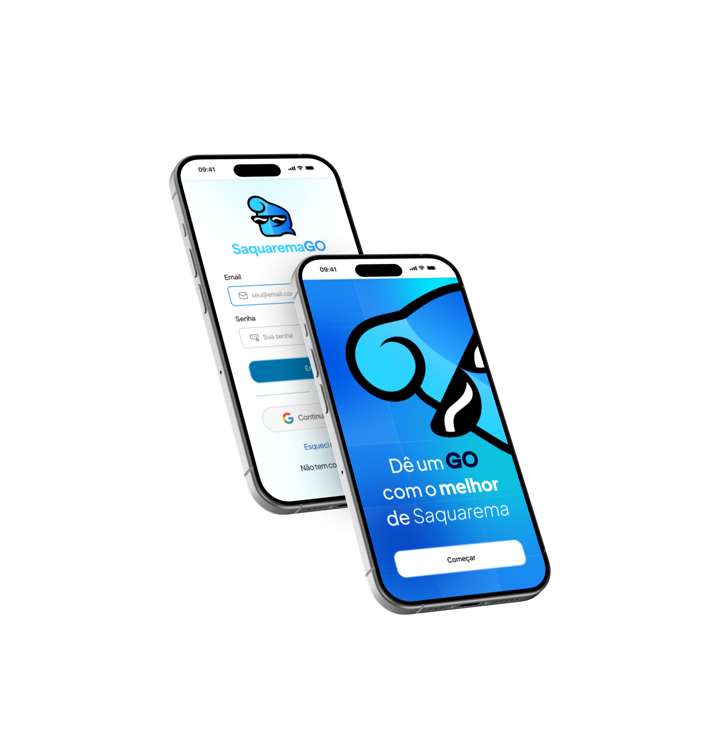 Mockups do aplicativo